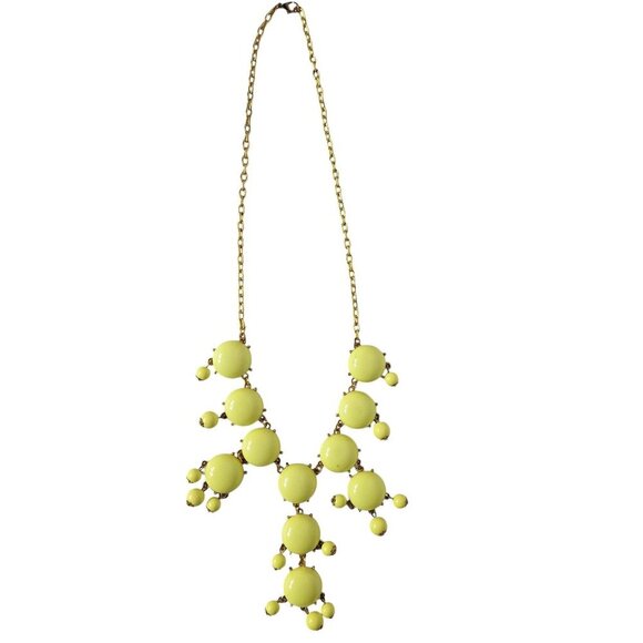 J Crew Yellow Beaded Bubble Statement Necklace - Picture 2 of 5